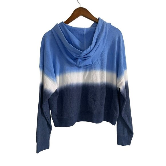 CALVIN Klein Women's Monogram Logo Tie Dye Block Hoodie in Blue Size S - Picture 3 of 8